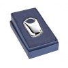 Silver Plated Keyring with Click Button