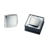 Silver Plated Rectangle Pen Holder in Lined Box