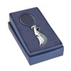 Silver Plated Peacock Keyring