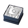 Silver Plated Desktop Clock in Luxury Box