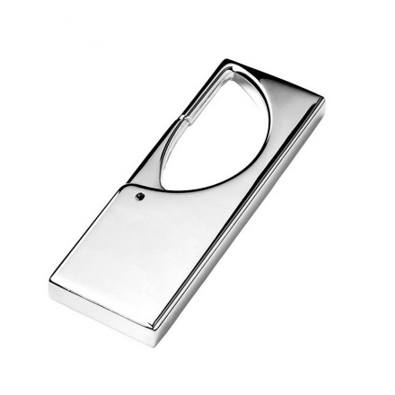 Silver Plated Rectangle Shape Keyring