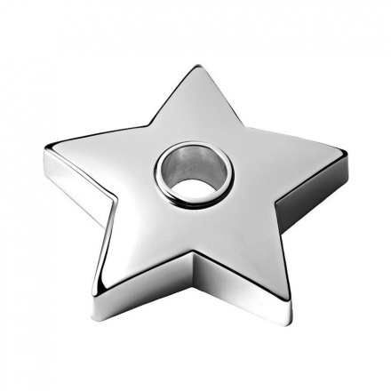 Silver Plated Five Point Star Base Candle Holder