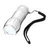 Silver Pocket Flashlight with Strap