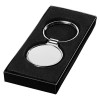 Rounded Metal Keychain in Silver Colour
