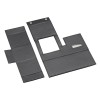 Foldable Black PU Leather Desk Tidy with Phone Stand