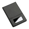 Promotional Pocket Mirror with Black PU Leather Flip Cover