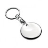 Round Silver Plated Keyring with Twist Chain