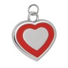 Silver Plated Red Heart Keyring