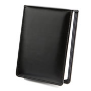 Deluxe Desk Jotter in Black Torino PU Leather