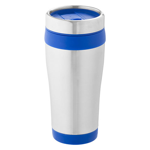 Gobelet isolé de 470 ml en argent et bleu