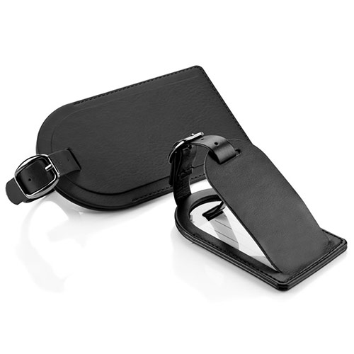 Belluno Leather Luggage Tag with Flap (Small)