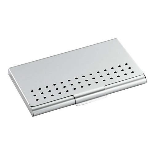 Promotional Engraved Business Cards Case with Pierced Lid