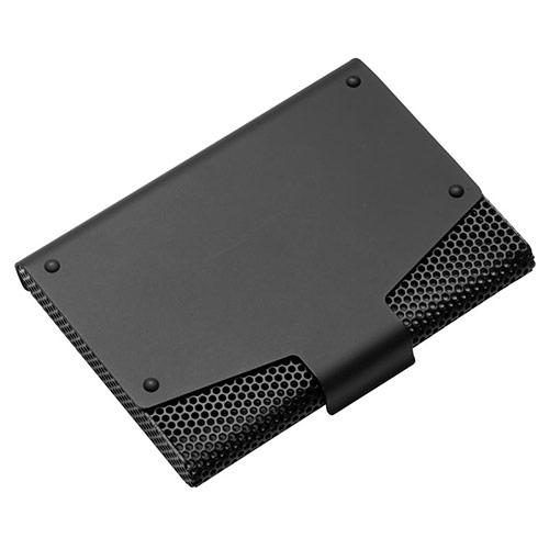 Mesh Business Cards Case with Black Metallic Finish