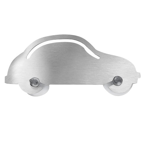 Porte-billet de pare-brise en forme de voiture en acier inoxydable