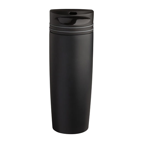 Tasse de voyage sous vide promotionnelle en acier inoxydable noir