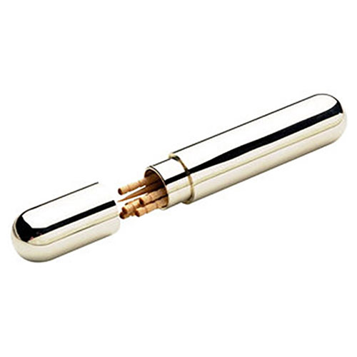 Silver Plated Toothpick Holder Tube