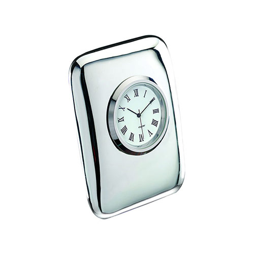 Silver Plated 'Tiffany' Desk Clocks