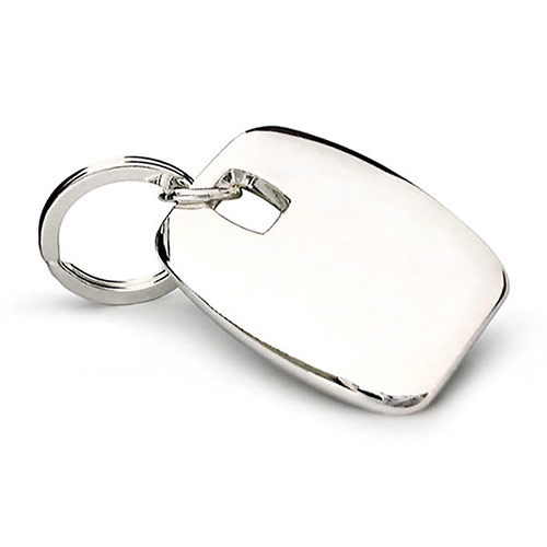 Silver Plated Square Shape Keyrings