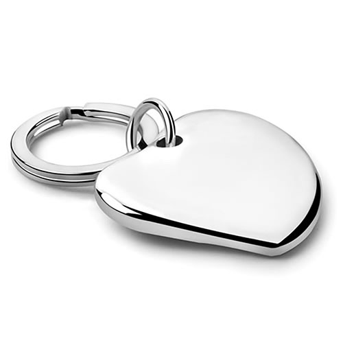 Silver Plated Heart Shaped Keyrings