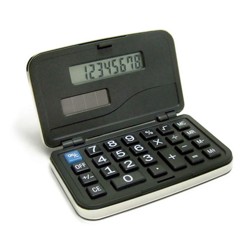 Silver Plated Folding Pocket Calculators