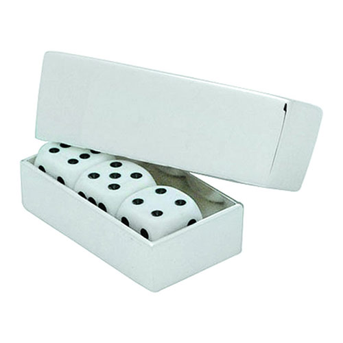 Dice Game with Silver Plated Case