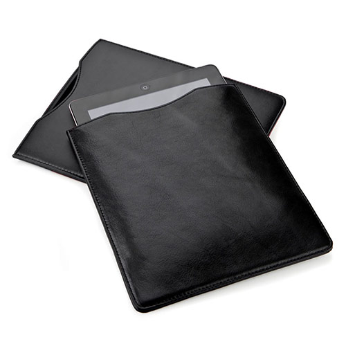 Ipad or Tablet Sleeve in Black Belluno Leather