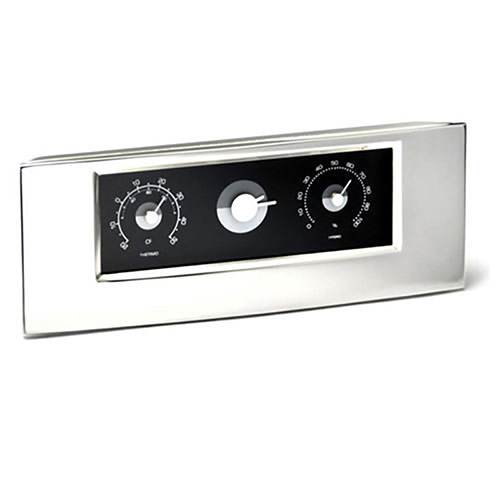 Silver Plated Weather Station Clocks