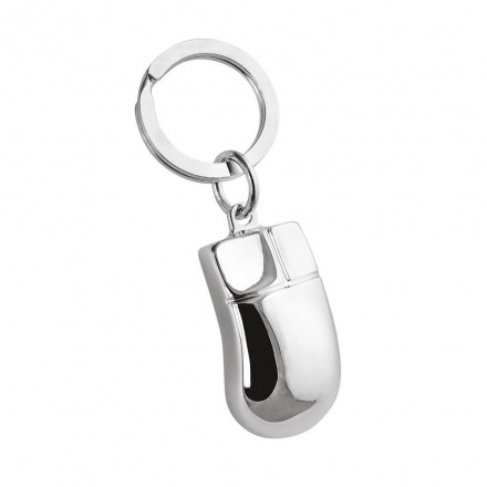 Silver Plated Computer Mouse Keyring