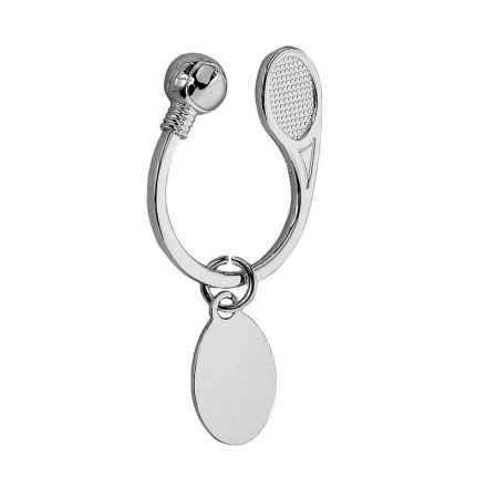 Silver Plated Tennis Keyring