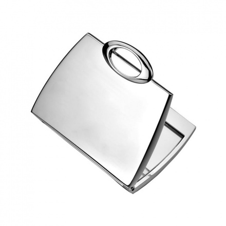 Silver Plated Handbag Purse Mirror