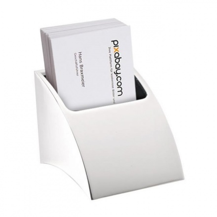 Silver Plated Desktop Business Card Holder