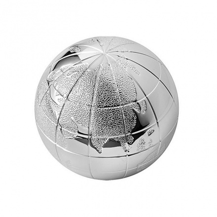 Silver Plated Globe Paperweight