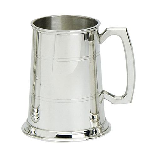 1PT Two Line English Pewter Tankards