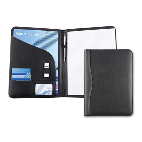 Black Houghton PU Leather A4 Conference Folder