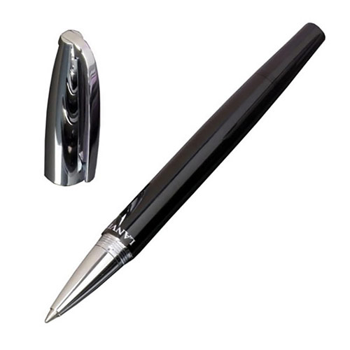 Lanvin Black & Silver Rollerball Pens