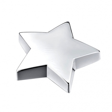 Chrome Plated 'Star' Paperweight in Deluxe Box