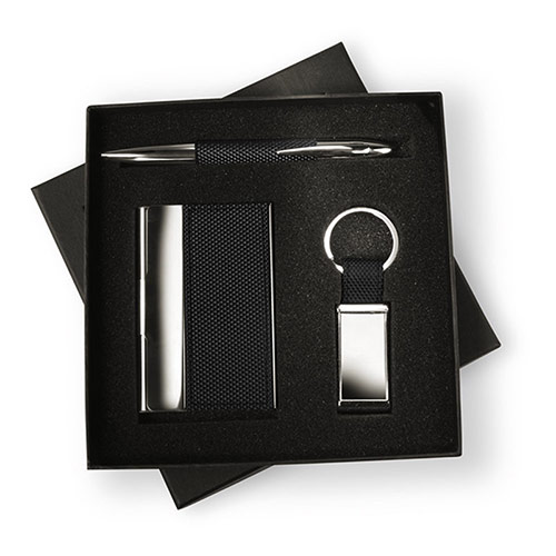 Business Gift Set with Pen, Card Case & Keyring