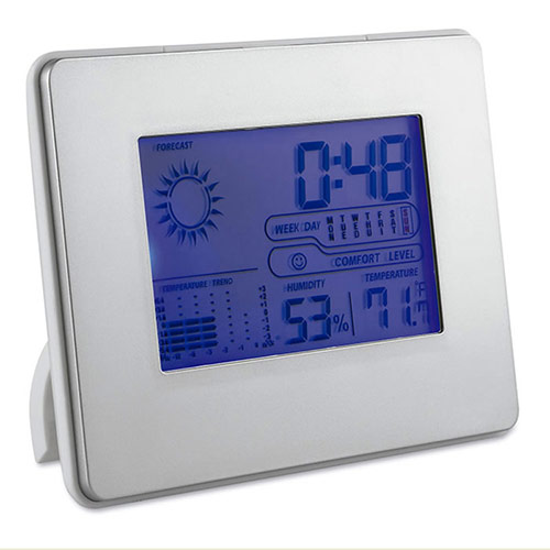 Alarm Clock / Weather Station with Folding Stand