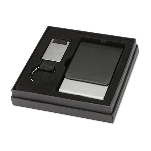 Business Gift Set with Business Card Case & Keyring