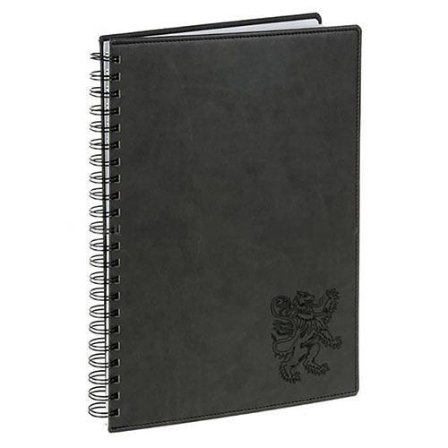Engraved Leather Spiral Bound Notebook