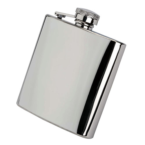 Classic 8oz Stainless Steel Hip Flask with Box