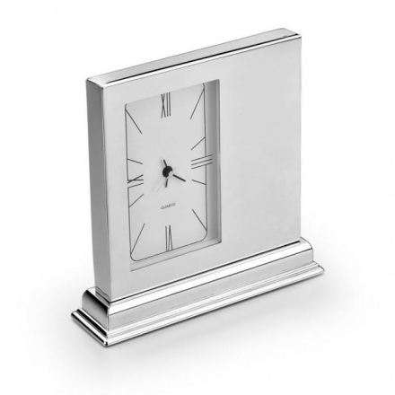 Silver Plated Square Shaped Clock