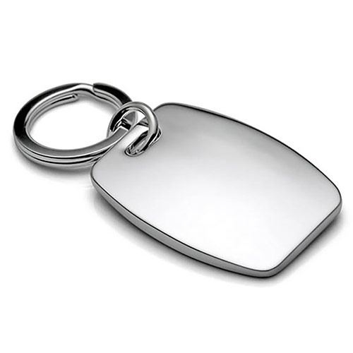 Nickel Plated Rectangle Shaped Keyrings