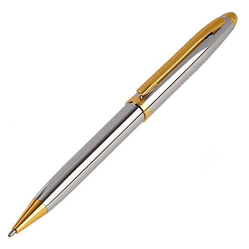 Chrome and Gold Plated Ballpoint Pen