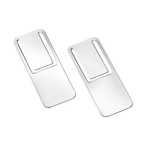 Pair of Rectangular Silver Plated Bookmarkers