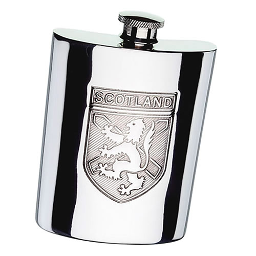 Pewter Hip Flask with Scotland Design