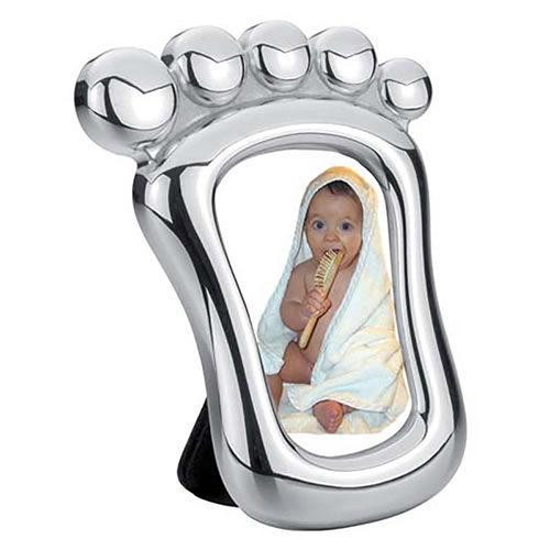 Silver Baby Foot Photo Frame