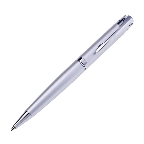 Chrome Ballpoint Pen with Curved Clip