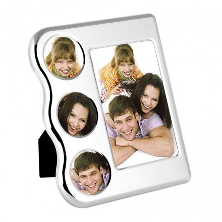 Silver Plated 3-in-1 Photo Frame 3.5x5.5in