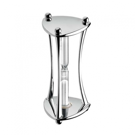 Glass Sand Timer in Silver Plated Frame